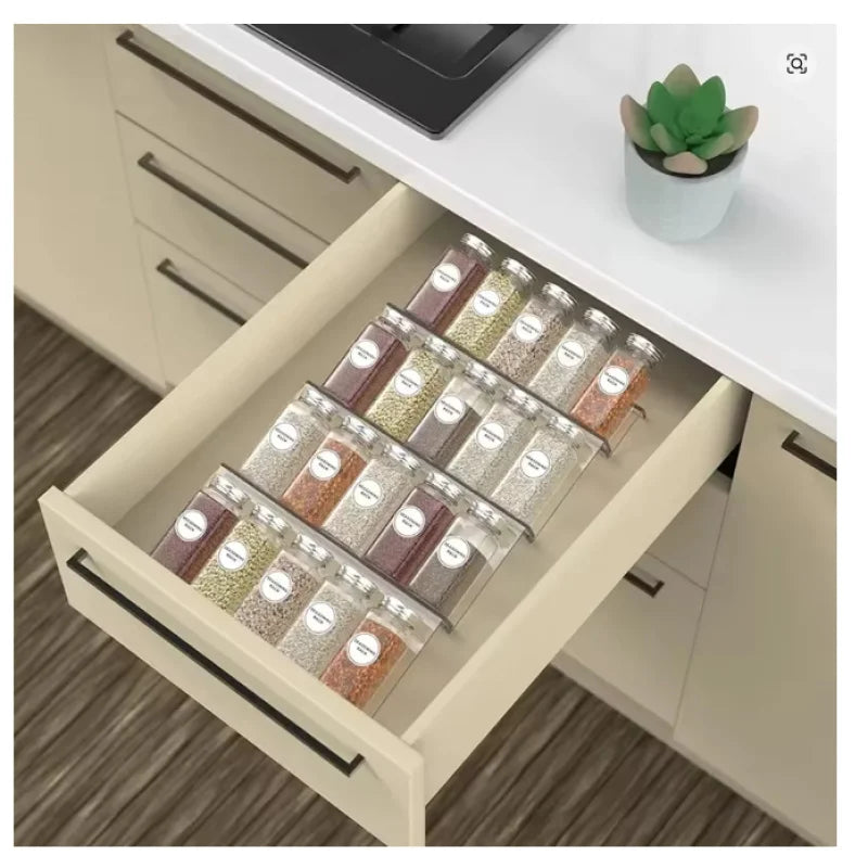 Kitchen Spice Rack Seasoning Jar Drawer Display Storage Rack, Household Cosmetics Lipstick Storage Rack Display Rack