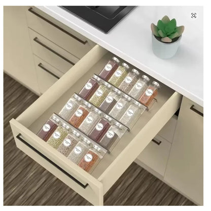 Kitchen Spice Rack Seasoning Jar Drawer Display Storage Rack, Household Cosmetics Lipstick Storage Rack Display Rack