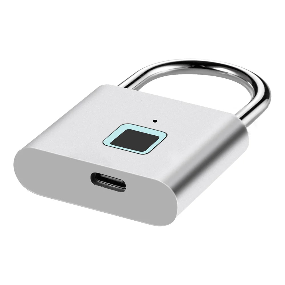 KERUI Smart Fingerprint Padlock Waterproof Fingerprint Keyless Door Lock Type C Rechargeable Security Padlock for House