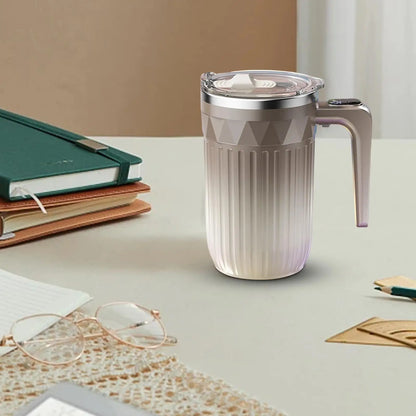 450ml Automatic Self-Stirring Heated Coffee Mug – Rechargeable Mixing Cup with