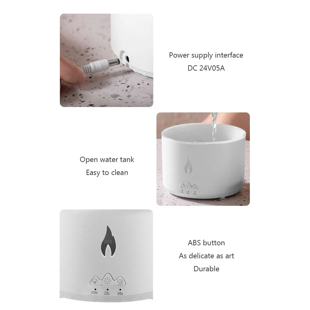 Jellyfish Flame Air Humidifier & Aroma Diffuser – Skin Moisturizing, Electric Portable Home Decor Gift