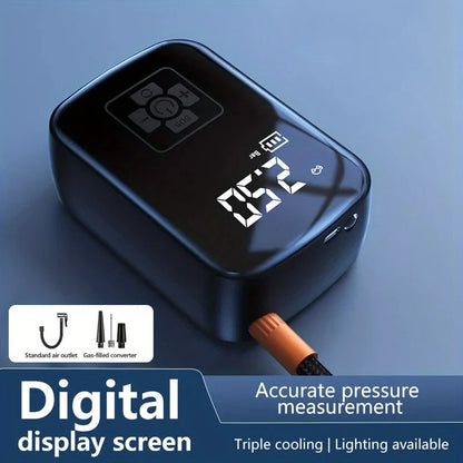 12V Wireless Portable Car Air Pump – Electric Tire Inflator for Car, Motorcycle, Bicycle & Sports Balls, 150 PSI