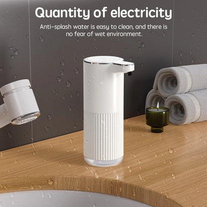 HQ Automatic Foam Soap Dispenser – 360ML Touchless Liquid Dispenser, Type-C Rechargeable, White