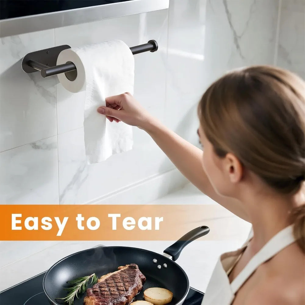 Kitchen Paper Towel Holder Adhesive Tissue Hanger Toilet Roll Paper Dispenser Cabinet Storage Napkin Rack Bathroom Accessories
