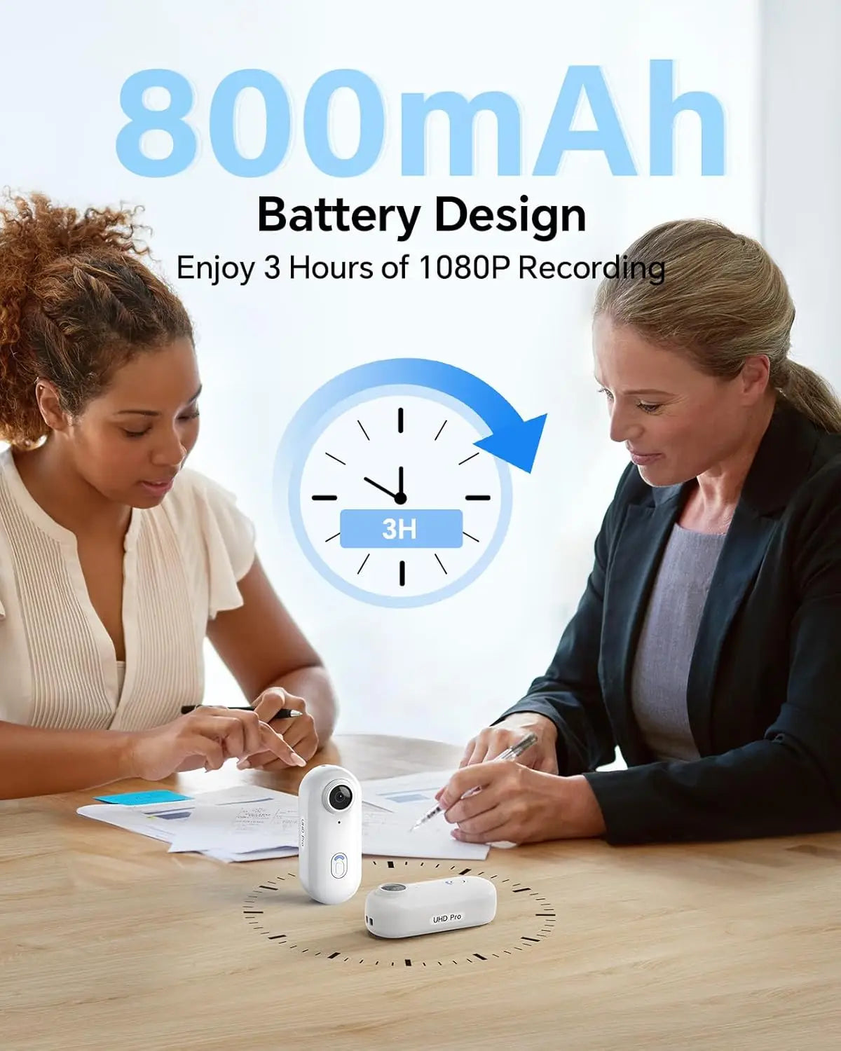 4K Mini Body Camera – 1080P Wearable Video Recorder with 128GB, Portable Vlogging Cam & Rotatable Clip