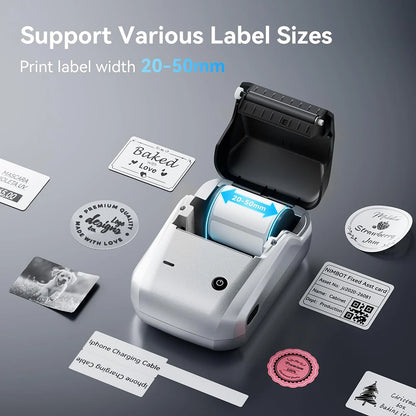 NIIMBOT B1 Portable 2-Inch Thermal Label Printer – Mini Bluetooth Sticker & Adhesive Tape Printer for Smartphones & PC