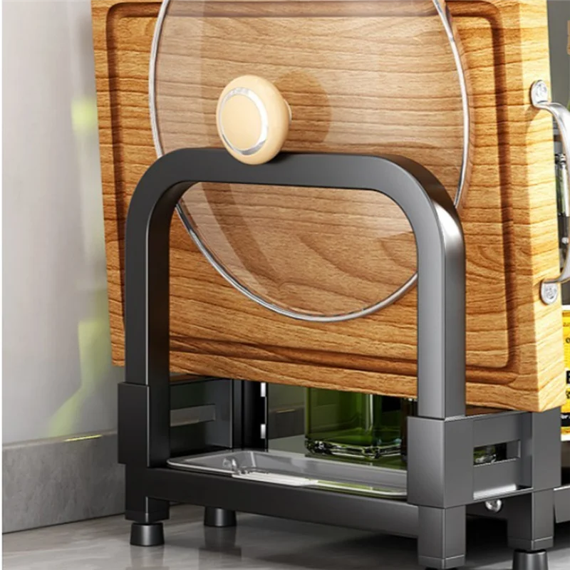 SOFT-Multi-Layer Stainless Steel Kitchen Storage Rack - Seasoning, Chopsticks, Knife & Jar Organizer For Household Use