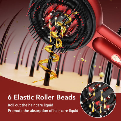 Electric Hair Regrowth Brush – Infrared Light Scalp Massager for Anti-Hair Loss & Hair Growth