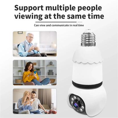 8MP E27 Bulb Wireless Camera LED Bulb & Cameras 2in1 WiFi Two-way Audio Security Surveillance CCTV Security PTZ Cam Smart Tracking