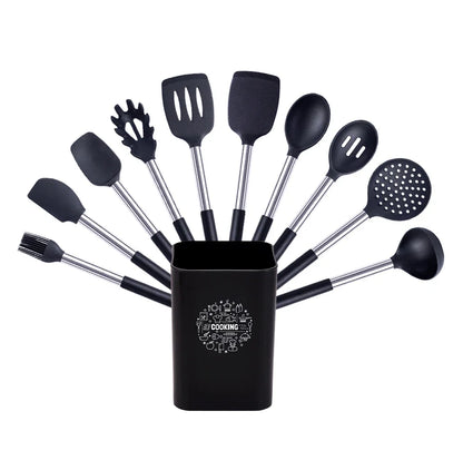 Quality Silicone Utensils Set Kitchen Cooking Tools Non Stick Kitchenware Accessories Heat Resistant Spatula Spoon Kit