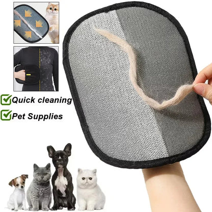 Pet Hair Remover Gloves – Portable, Washable De-Shedding Gloves for Clothes, Pets & Cleaning
