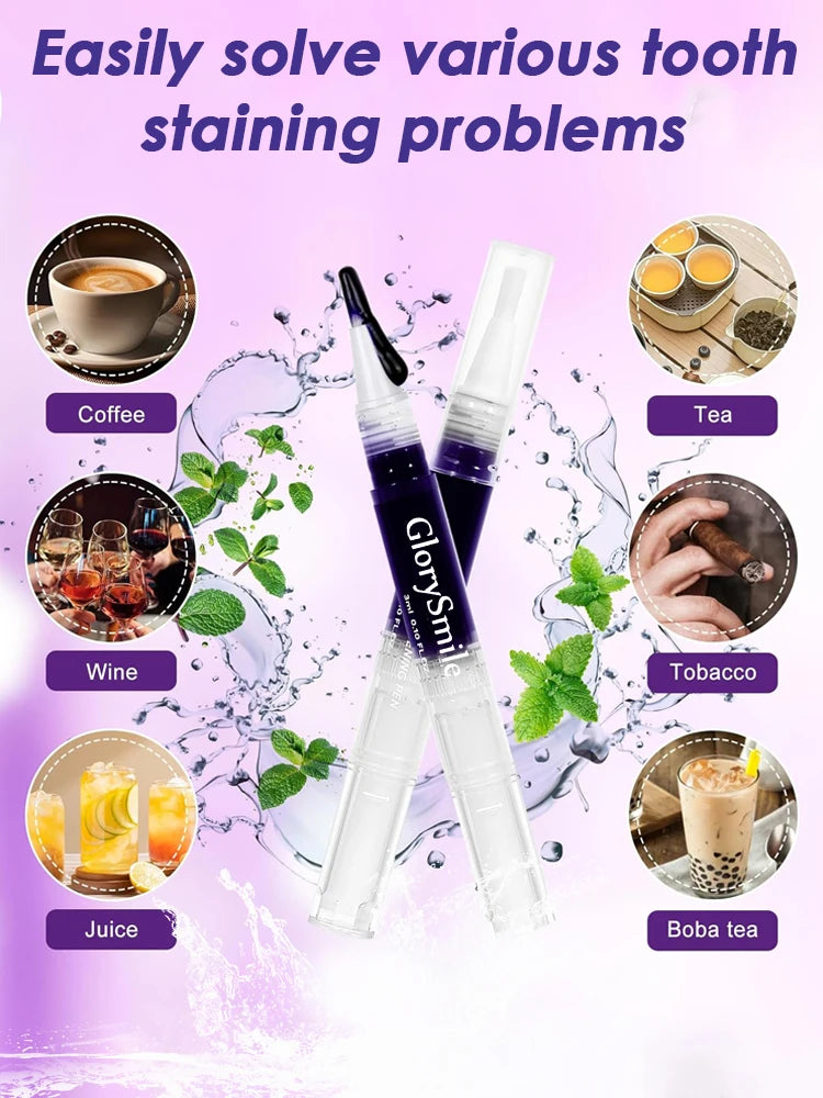 Instant Teeth Whitening Pen – Purple Formula for Tooth Stain Removal, No Sensitivity