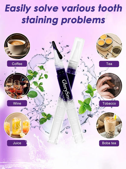 Instant Teeth Whitening Pen – Purple Formula for Tooth Stain Removal, No Sensitivity