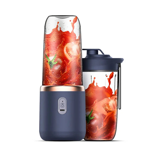 Portable Electric Juicer Cup with 6 Blades – USB Rechargeable Personal Blender for Travel & Smoothies