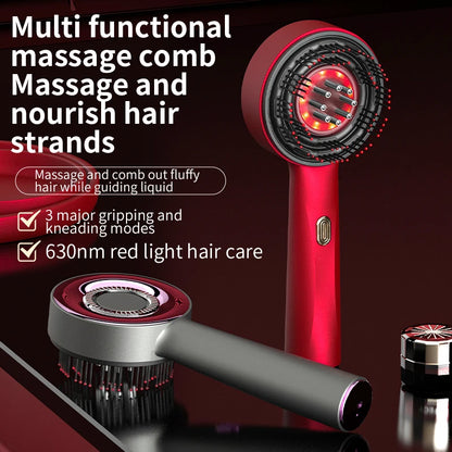 Electric Hair Regrowth Brush – Infrared Light Scalp Massager for Anti-Hair Loss & Hair Growth