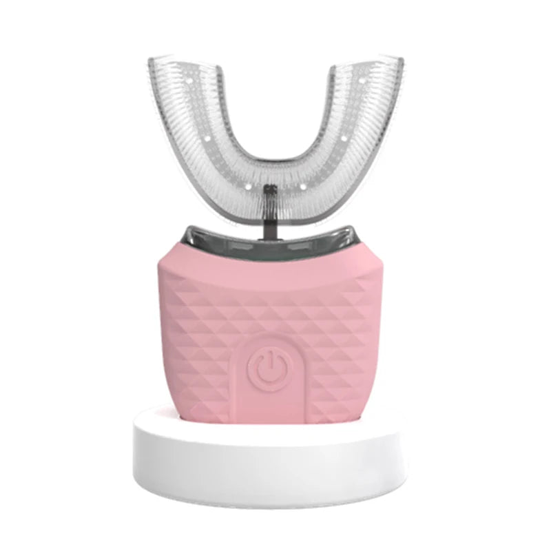 Teeth Whitening Light U-Shaped Sonic Wireless Toothbrush 360° Ultrasonic Lazy Automatic Adult