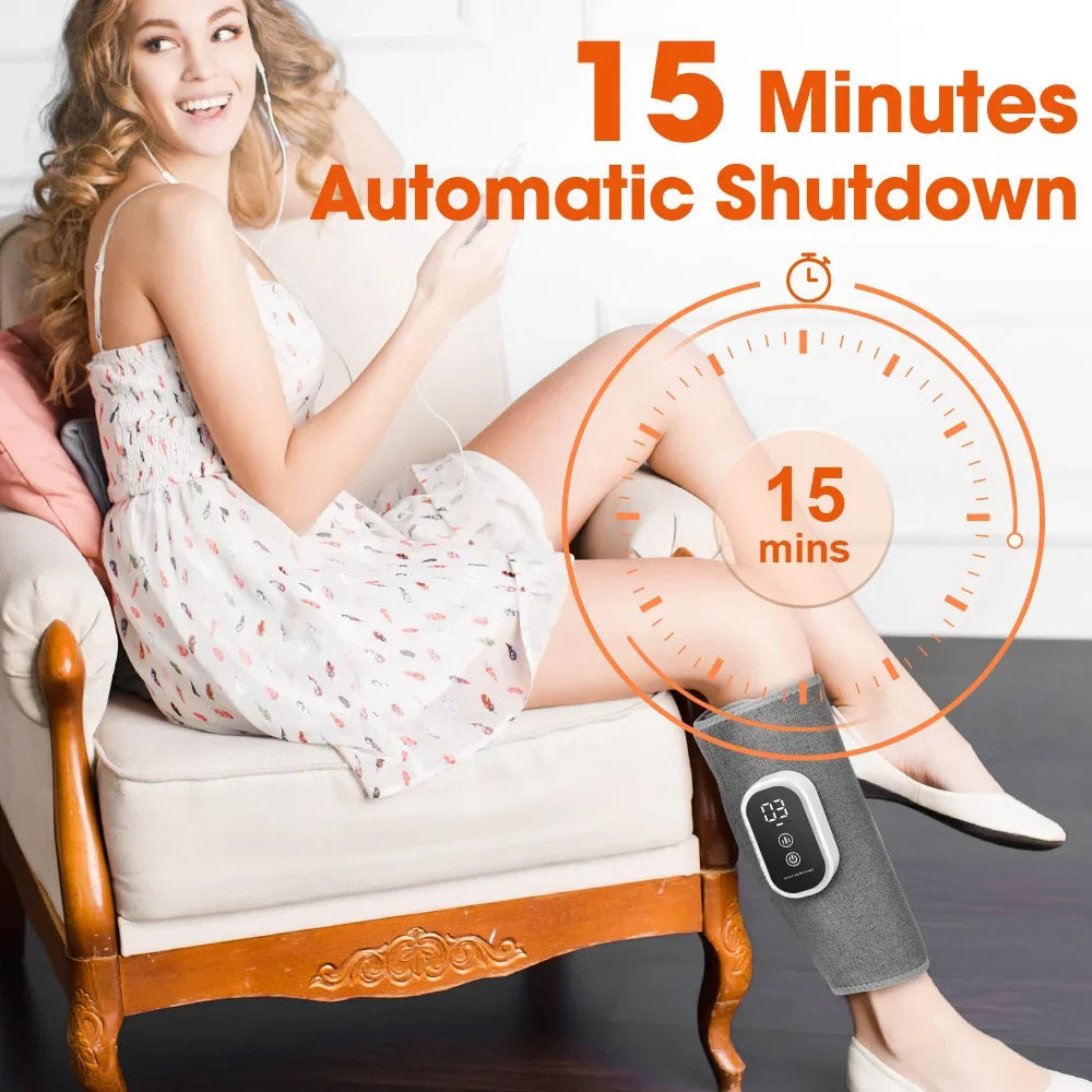 Wireless Electric Leg Massager – 360° Air Compression Calf Massager, 3 Massage Modes