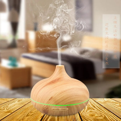 4 in 1 Air Humidifier with Starry Projector Aromatherapy Diffuser & Flame Effect, USB Rotate Projection Light Mist Maker Fogger
