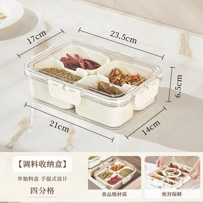 Kitchen spice storage box household with lid storage jar food grade plastic star anise seasoning sealed box