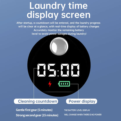 Mi Portable Wireless Washing Machine – 1.5L Mini Underwear & Socks Cleaner with LED Bucket