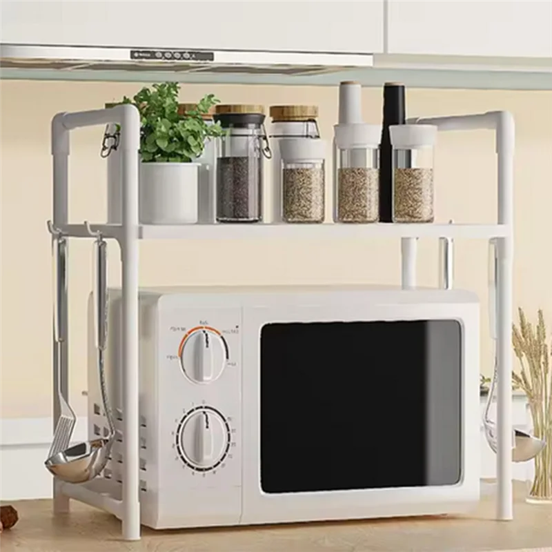 RALCA-Kitchen Storage Rack Multi-Layer Microwave Rack Adjustable Standing Countertop Condiment Oven Shelf Kitchen Accessorie