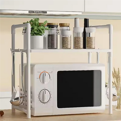 RALCA-Kitchen Storage Rack Multi-Layer Microwave Rack Adjustable Standing Countertop Condiment Oven Shelf Kitchen Accessorie