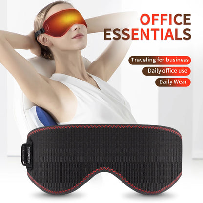 Heated Eye Mask for Dry Eyes – Warm & Hot Compress with 3 Heat Levels for Sleep & Dark Circles