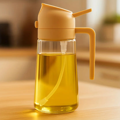 4-Pack 16oz (470ml) 2-in-1 Oil Sprayer & Dispenser – Drip-Proof Glass