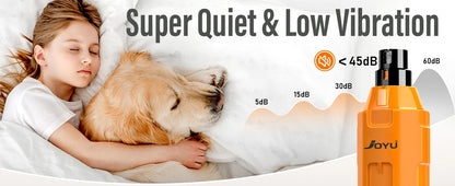 6-Speed Electric Dog Nail Grinder – Super Quiet Rechargeable Pet Nail Trimmer