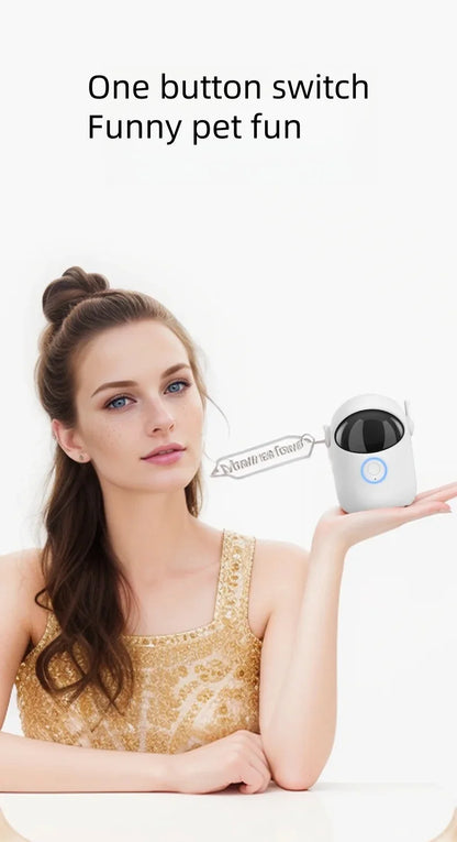 Automatic Laser Cat Toy – Rechargeable Interactive Pet Teaser with Auto-Rotation & Fast/Slow Modes