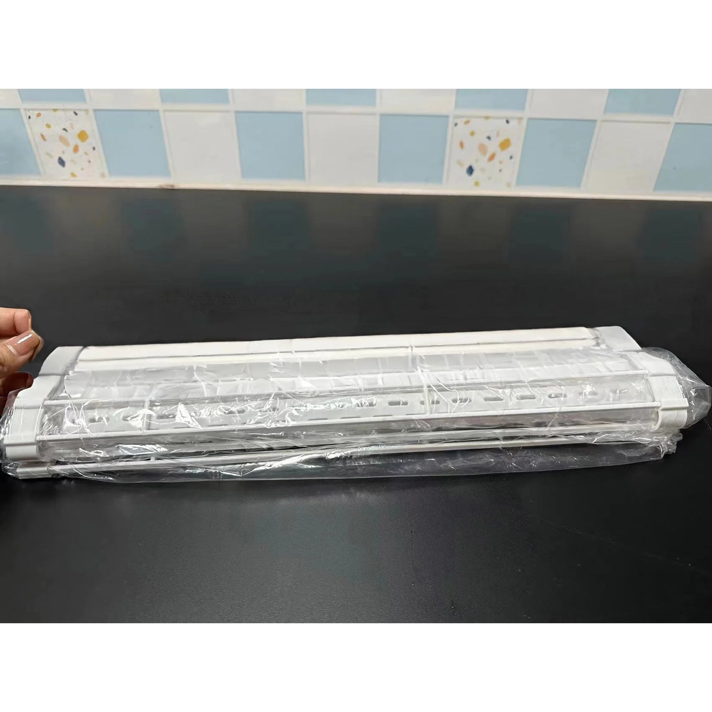 Kitchen Sink Dish Drain Rack Foldableing Roller Blind Flat Drain Storage Rack Spoon Chopsticks Tableware Leaking Storage Rack Large and Small