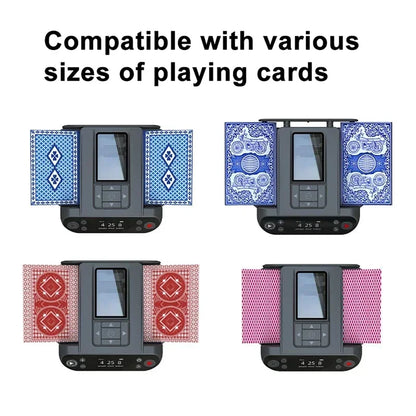Automatic Playing Card Shuffler Mixer Games Poker Sorter Machine Dispenser for Travel Home Party Poker Device 5200mAh