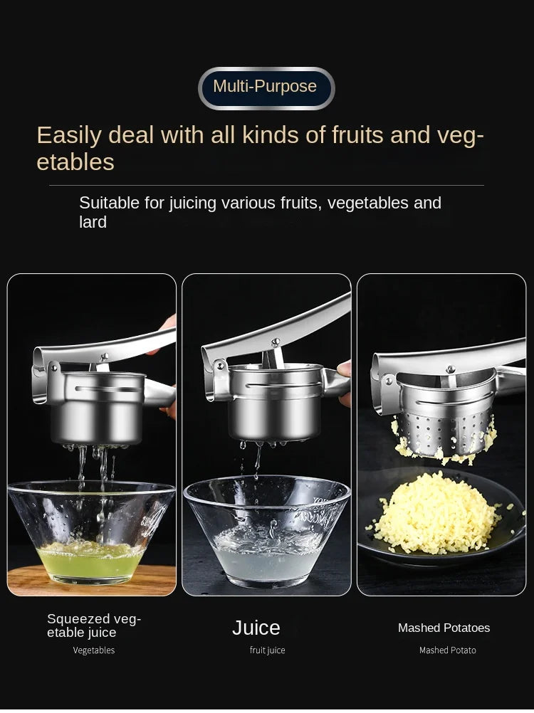 Kitchen Multifunctional Tool Stainless Steel Manual Juicer For Fruits And Vegetables Vegetable Filling Squeezer Simple Operation