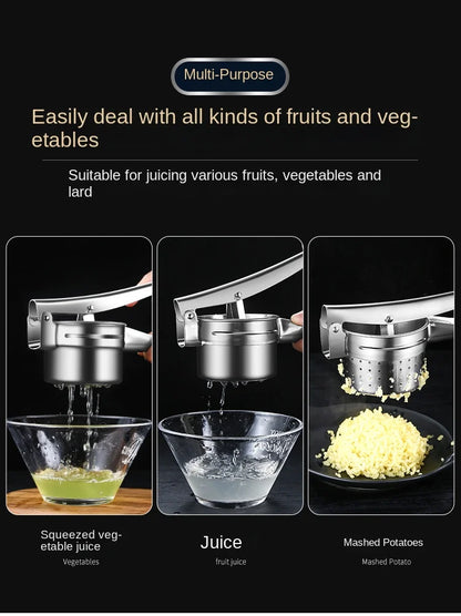 Kitchen Multifunctional Tool Stainless Steel Manual Juicer For Fruits And Vegetables Vegetable Filling Squeezer Simple Operation