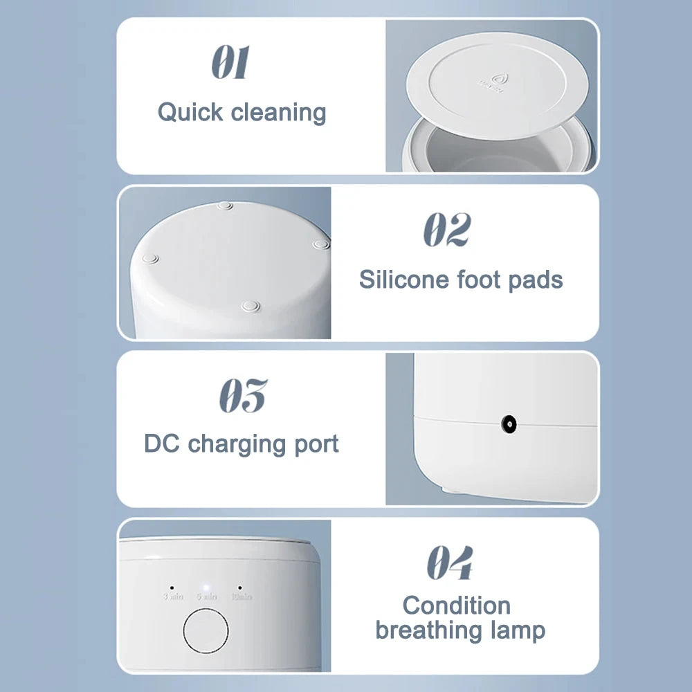 Ultrasonic Cleaner 50kHz – High-Frequency Cleaning Machine for Jewelry & Teeth Braces