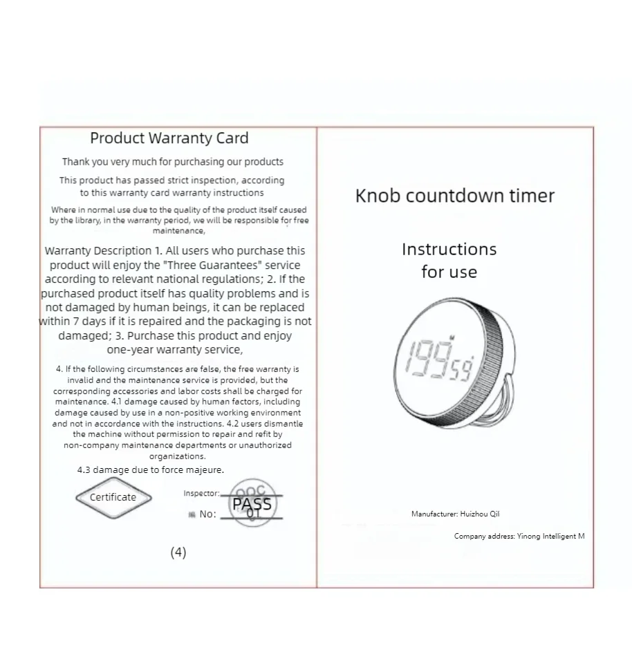 Kitchen magnetic timer rotating type Timer Timer Reminder Kitchen Barware Houseware Self-discipline learning countdown