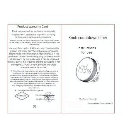 Kitchen magnetic timer rotating type Timer Timer Reminder Kitchen Barware Houseware Self-discipline learning countdown