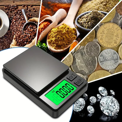 Precision Pocket Scale 1000g x 0.1g – Digital Gram Food & Jewelry Scale with LCD