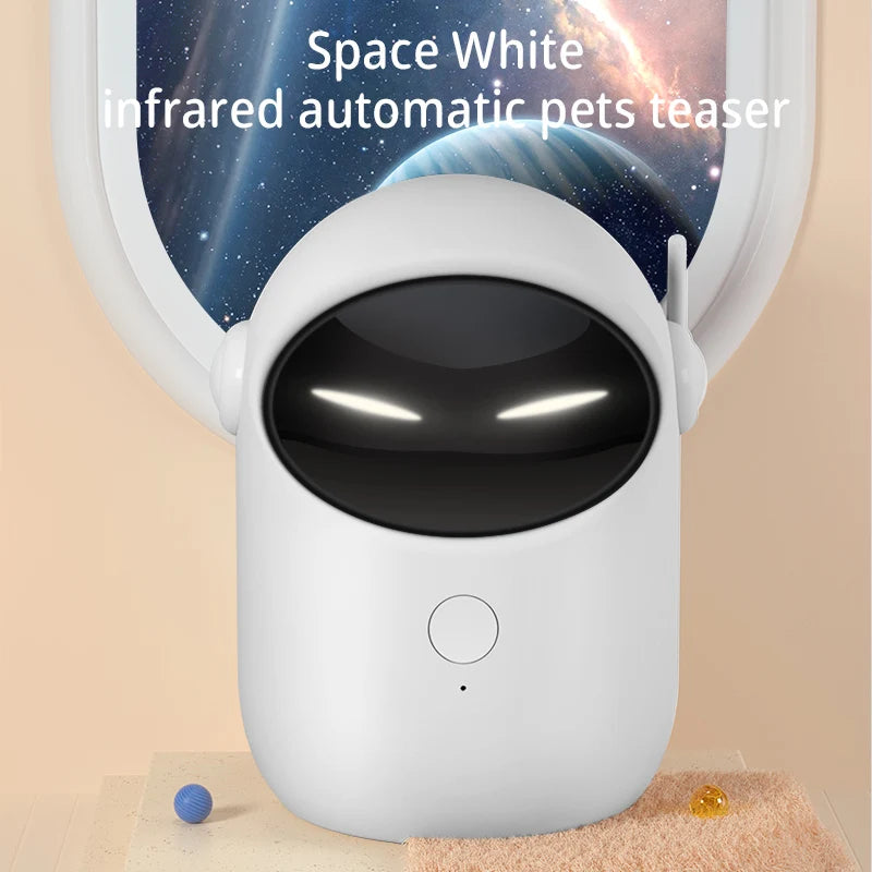 Automatic Laser Cat Toy – Rechargeable Interactive Pet Teaser with Auto-Rotation & Fast/Slow Modes