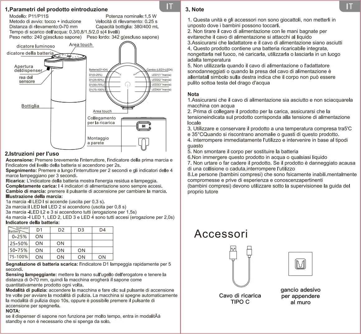Automatic Liquid & Foam Soap Dispenser – Touchless Electric Dispenser with Infrared Sensor, USB Rechargeable