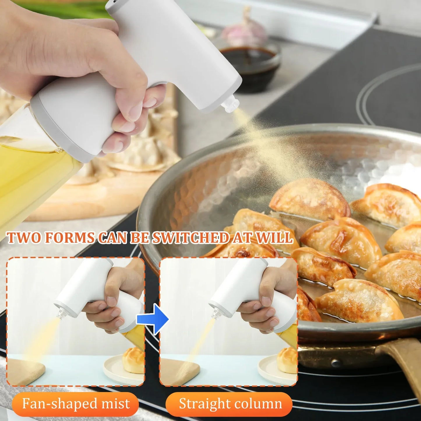 Kitchen Oil Spray Bottle Cooking Olive Oil Sprayer Electric Pneumatic Spray Bottle Fitness Barbecue Spray Oil Dispenser