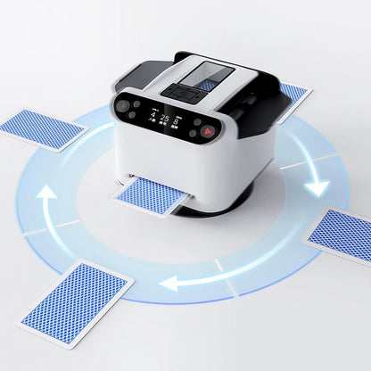 Fully Automatic Card Shuffler Poker Playing Cards Dispenser OLED LCD Display Electric Card Shuffling Dealing Machine