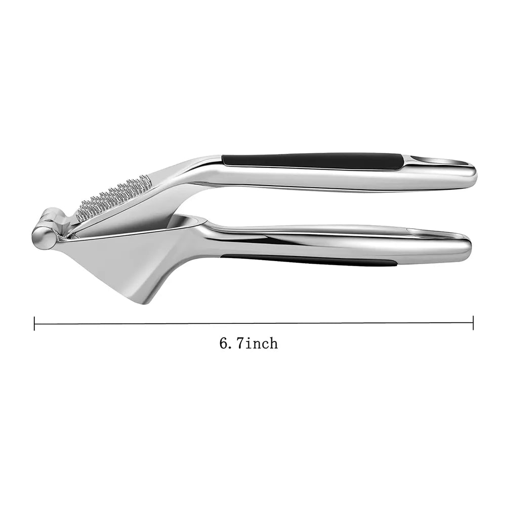 Garlic Press & Mincer – Zinc Alloy Crusher with Ergonomic Soft Grip Handle, Easy to Squeeze & Clean