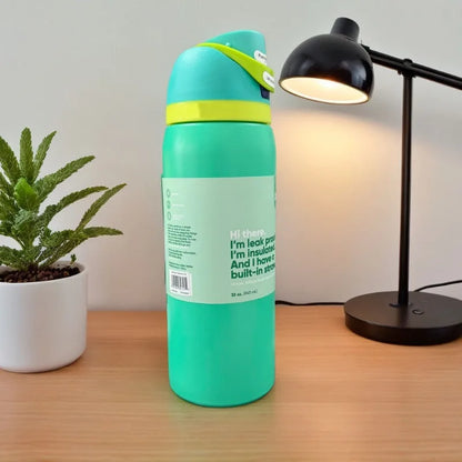 32oz Stainless Steel Vacuum Insulated Sports Water Bottle – Portable Handle & Straw for Outdoor Activities