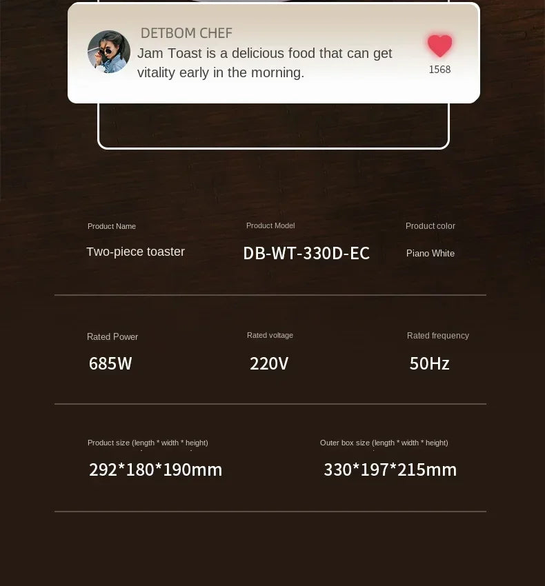 220V Retro Bread Maker Toaster – Multifunction Automatic Breakfast Machine