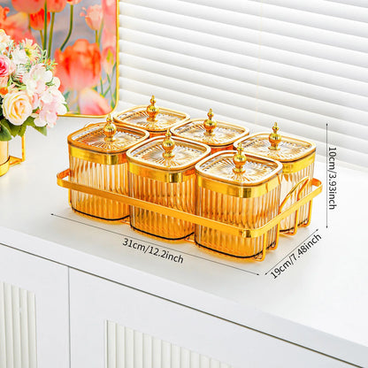 Kitchen Large-capacity Sealed Jar Grain Spice Storage Box Set Snack Nuts Household Moisture-proof Storage Jar