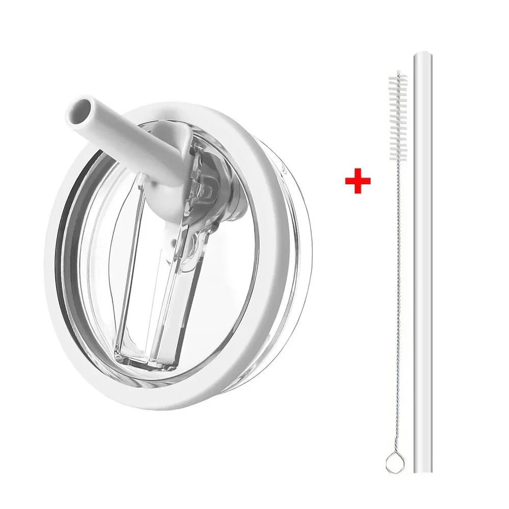 40oz Flip Straw Leak-Proof Lid – Replacement Tumbler Cover for Stanley Cup with Spill-Proof Straw