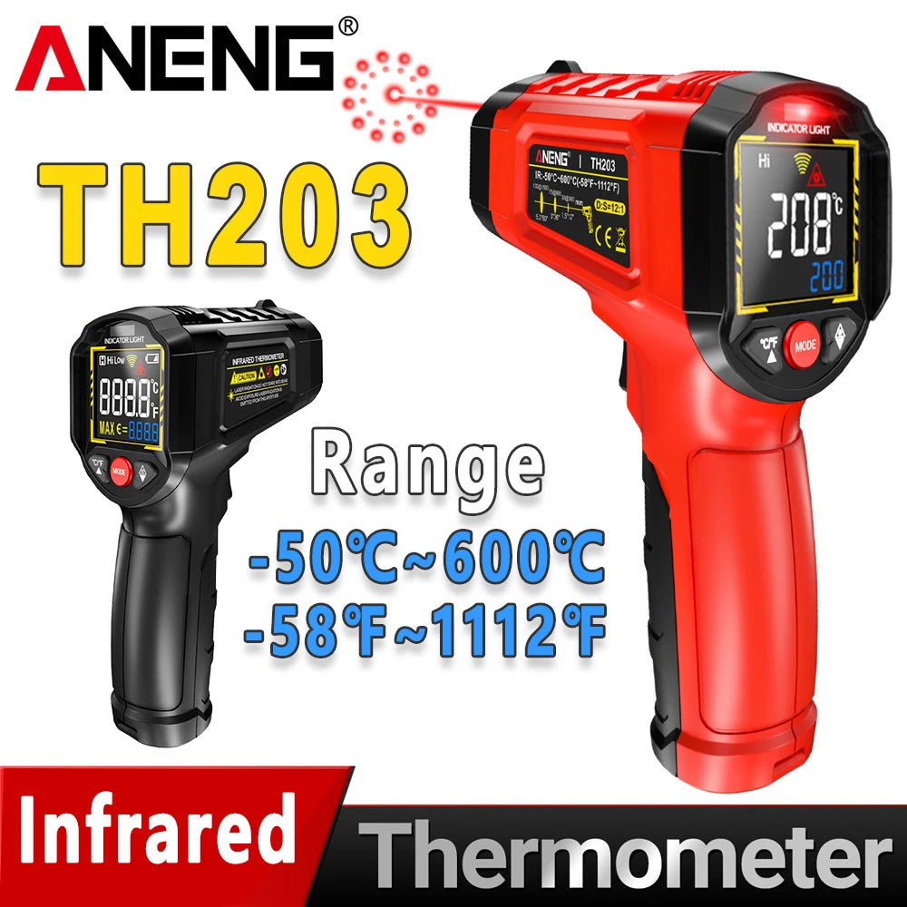 ANENG TH203 Infrared Thermometer – Non-Contact Gun for Instant -50°C to 600°C Readings