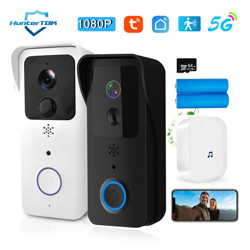 Smart 5G & 2.4G WiFi Video Doorbell – 1080P HD, Wireless Outdoor Camera with Waterproof Intercom & Real-Time Alerts