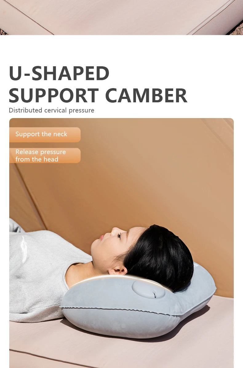 Inflatable Pillow – Portable Ultralight Air Sleeping Pillow for Travel, Hiking & Neck Support